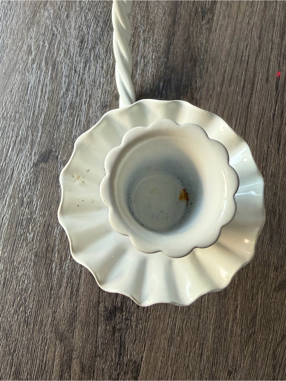 VTG Shabby Chic Bow Wall Candle Sconces White Metal Cottagecore Retro Girlhood - Picture 2 of 6